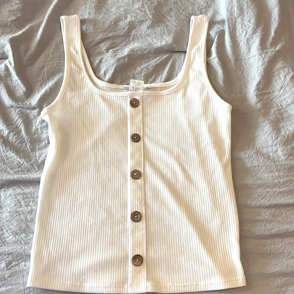 White Shirt with Buttons. Size S